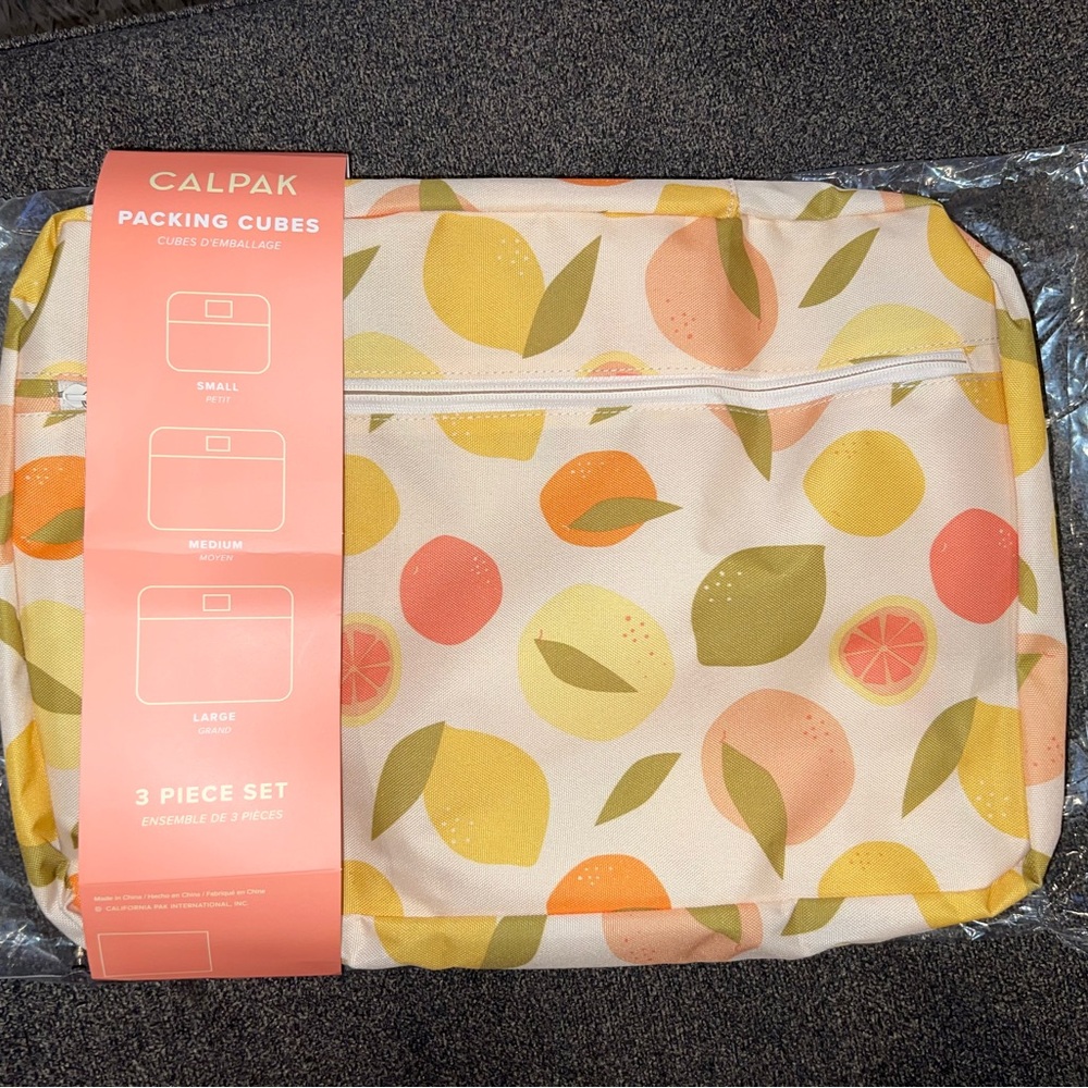 Calpak Citrus Pattern 3-Piece Packing Cubes
